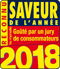 Logo Saveur de l'Année 2018 Crème de Marrons vanillé Léonce Blanc